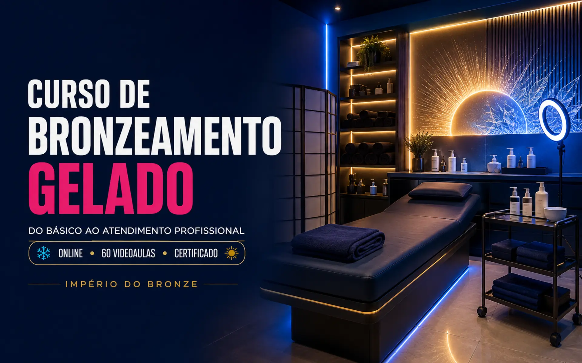 Curso de Bronzeamento Gelado - Pontal Cursos