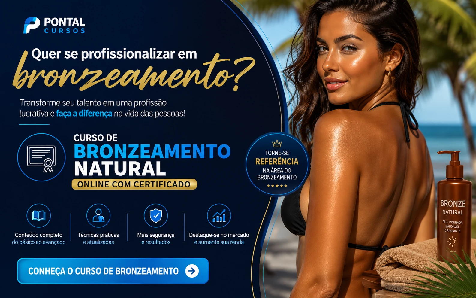 Curso de Bronzeamento Natural Online com Certificado