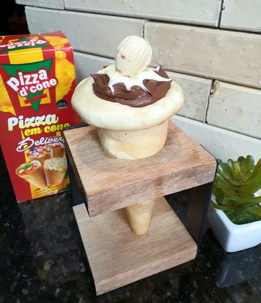 Pizza cone pronta — exemplo de produto apresentado no curso