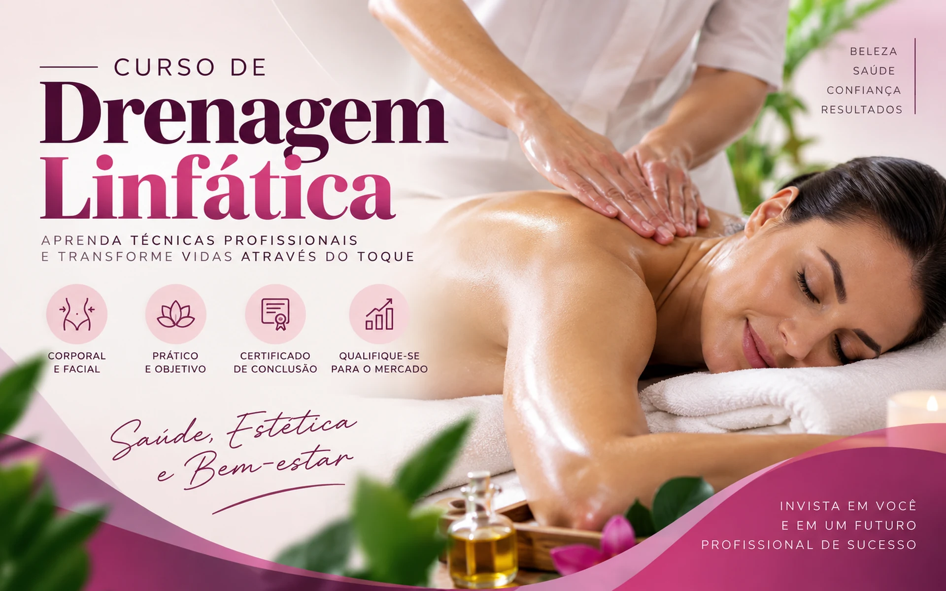 Curso de Drenagem Linfática Online com técnicas corporais e faciais