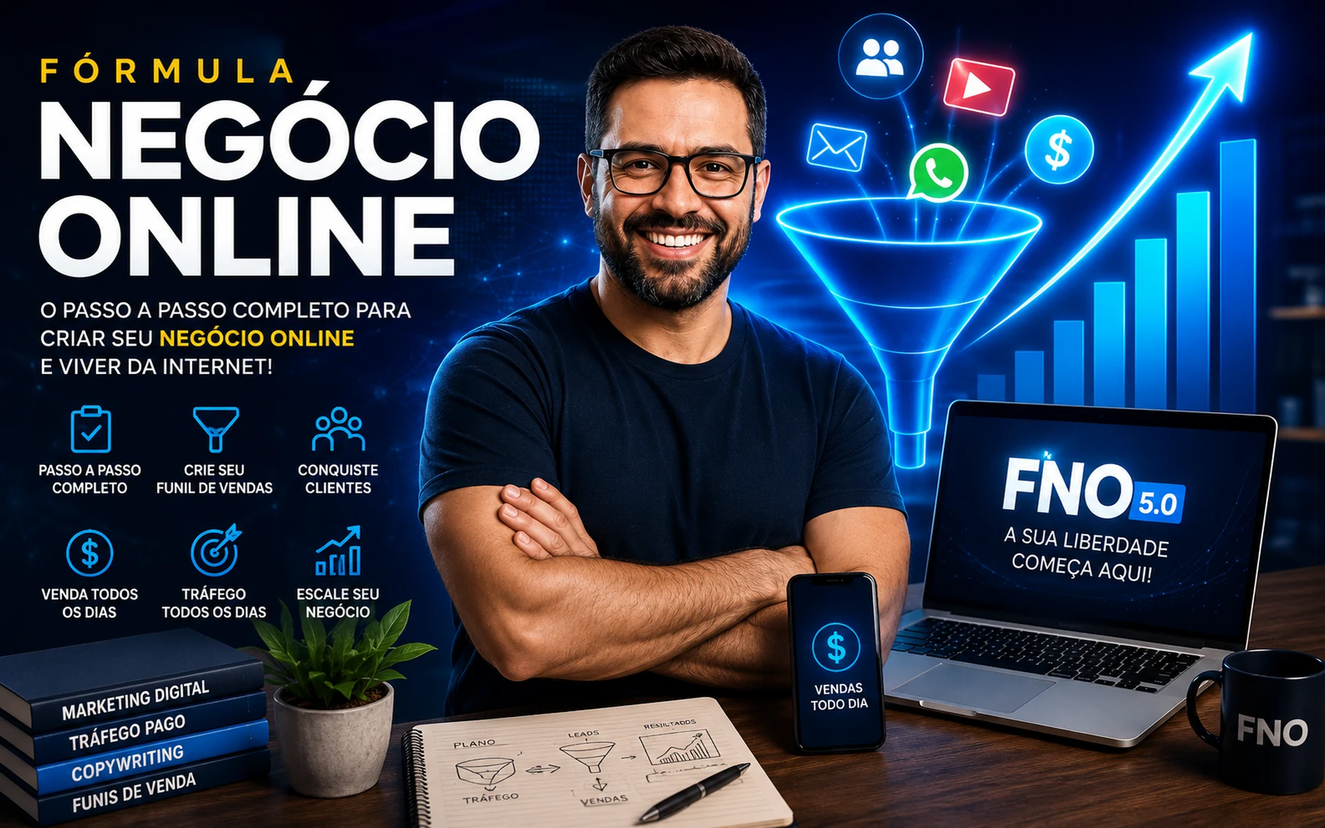 Curso Fórmula Negócio Online 5.0 de Alex Vargas para criar um negócio online