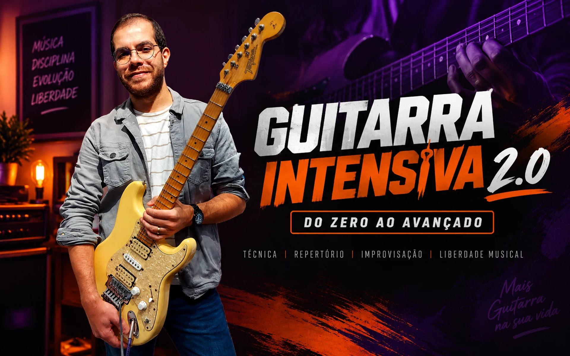 Curso Guitarra Intensiva 2.0 online com Rodrigo Ferrarezi do zero ao avançado