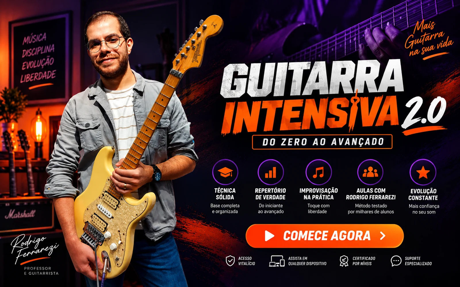 Guitarra Intensiva 2.0 curso de guitarra online com Rodrigo Ferrarezi
