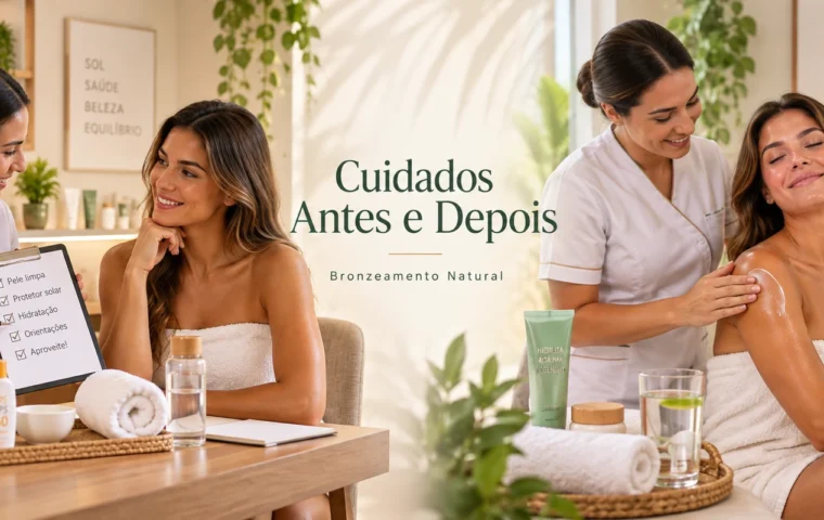 Cuidados antes e depois do bronzeamento natural — orientação profissional e rotina de cuidados com a pele