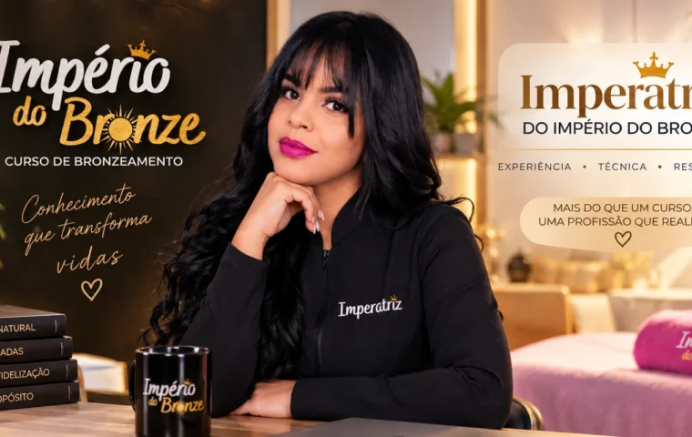 Imperatriz do Império do Bronze — professora do curso em ambiente profissional de bronzeamento natural