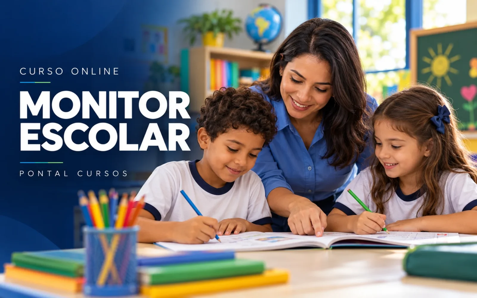 Monitor Escolar — Banner Pontal Cursos