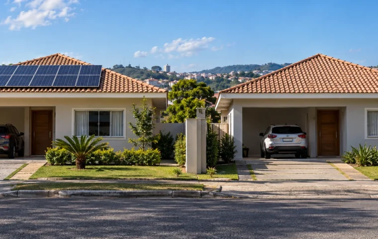 Dois imóveis com condições diferentes para um sistema fotovoltaico.